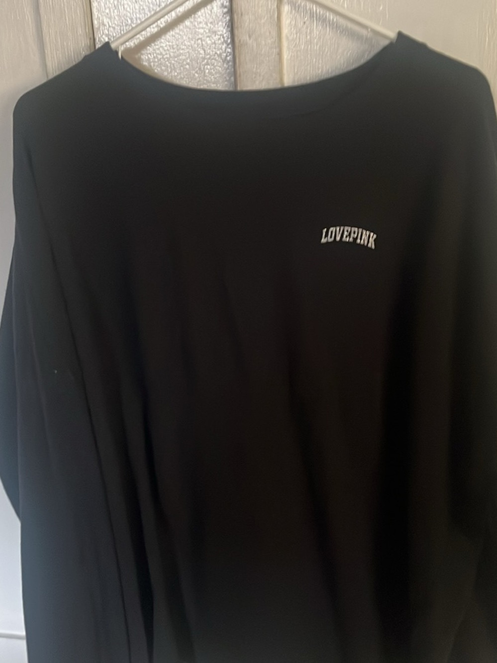 PINK Victoria's Secret Black 'Love Pink' Crewneck Sweatshirt